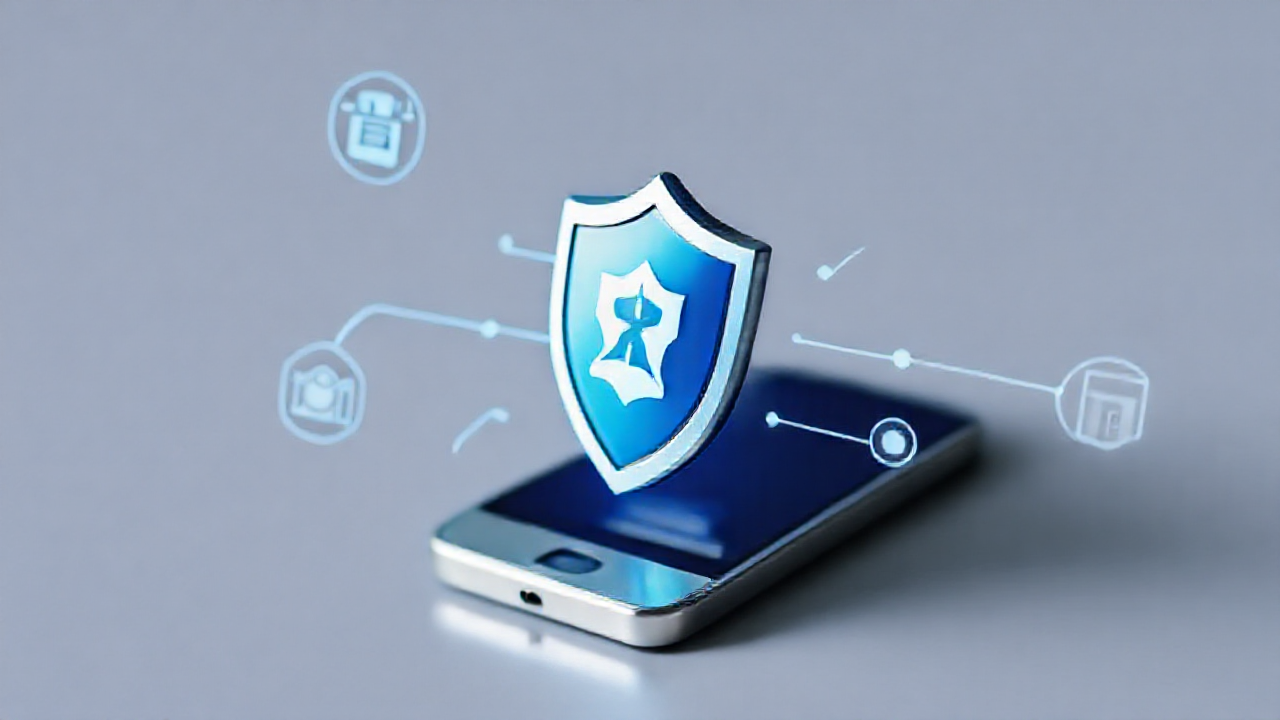 Imagem de um usuário removendo vírus do celular com um aplicativo antivírus.