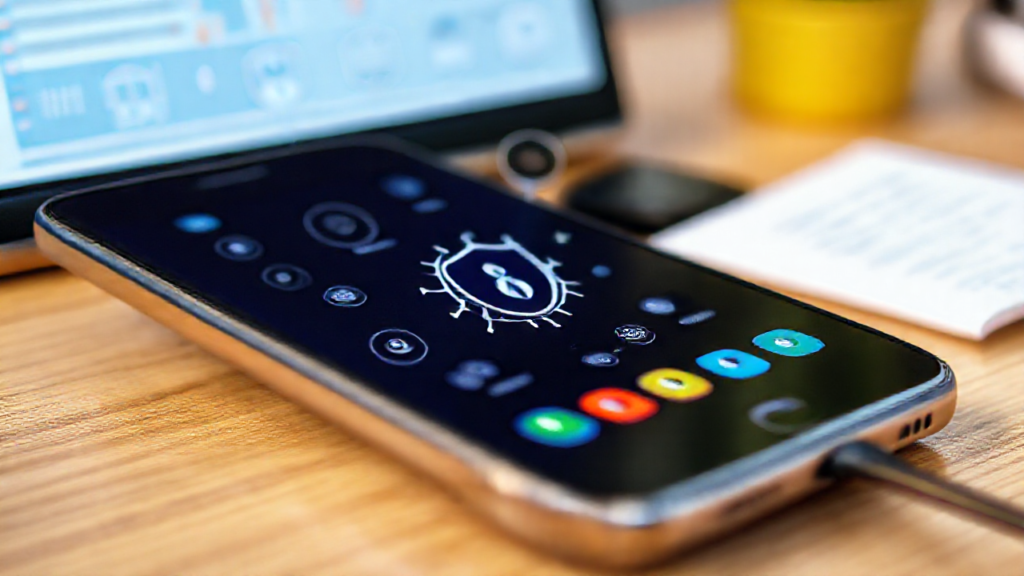 Imagem de um smartphone protegido contra malware