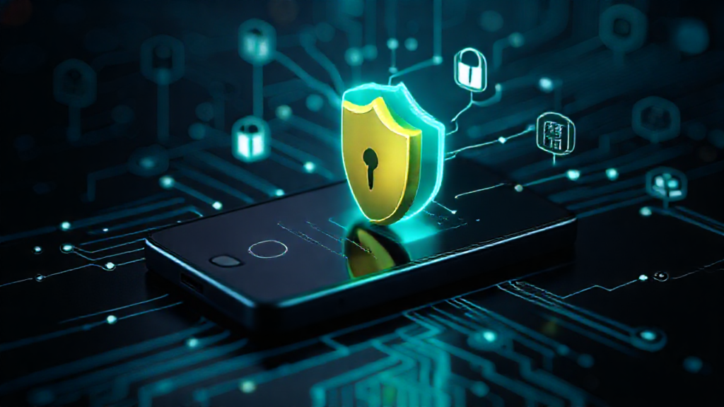 Imagem de um celular sendo escaneado por uma ferramenta antivírus online gratuita.