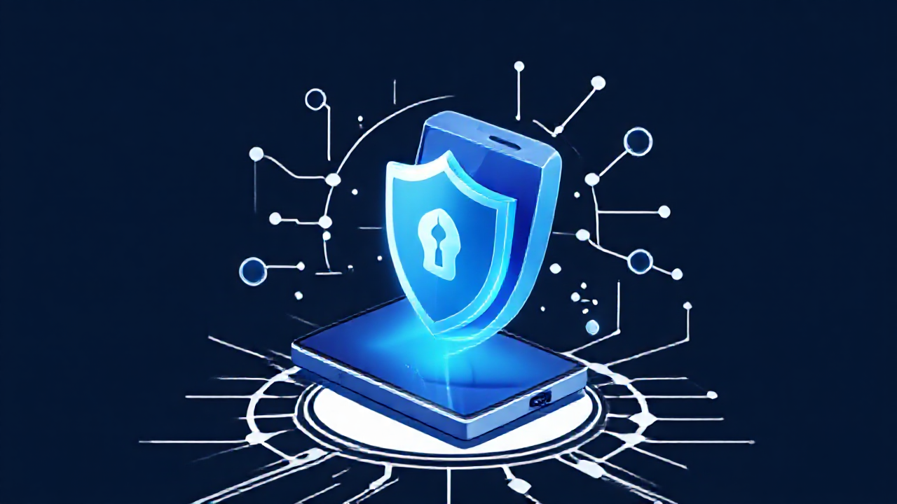 Imagem de um celular sendo limpo e protegido contra vírus