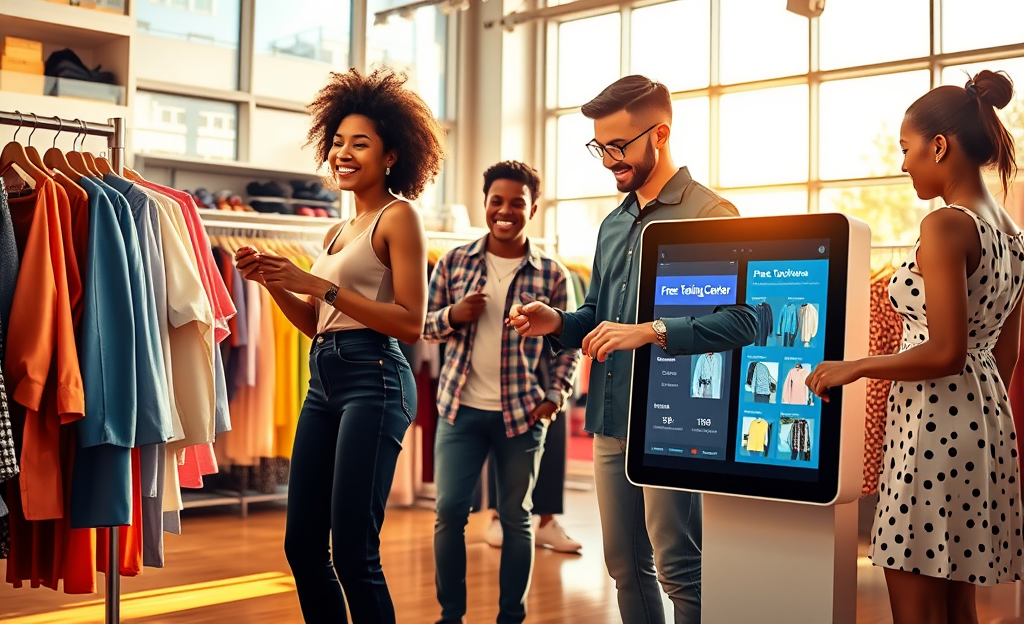 Imagem representativa do sistema interno da SHEIN para receber roupas grátis.