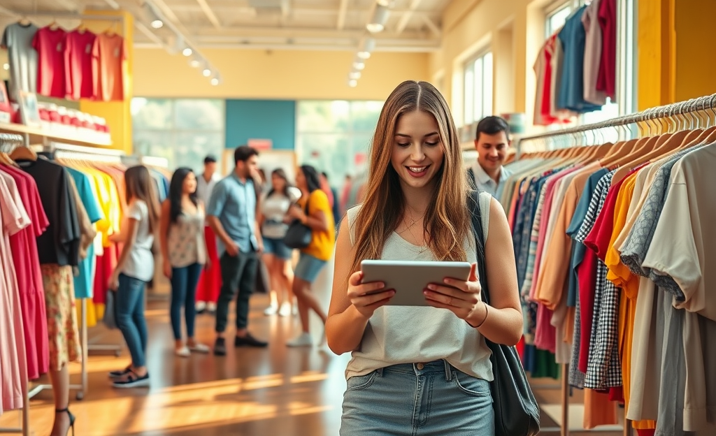 Imagem destacando roupas da SHEIN com foco no programa de roupas grátis.